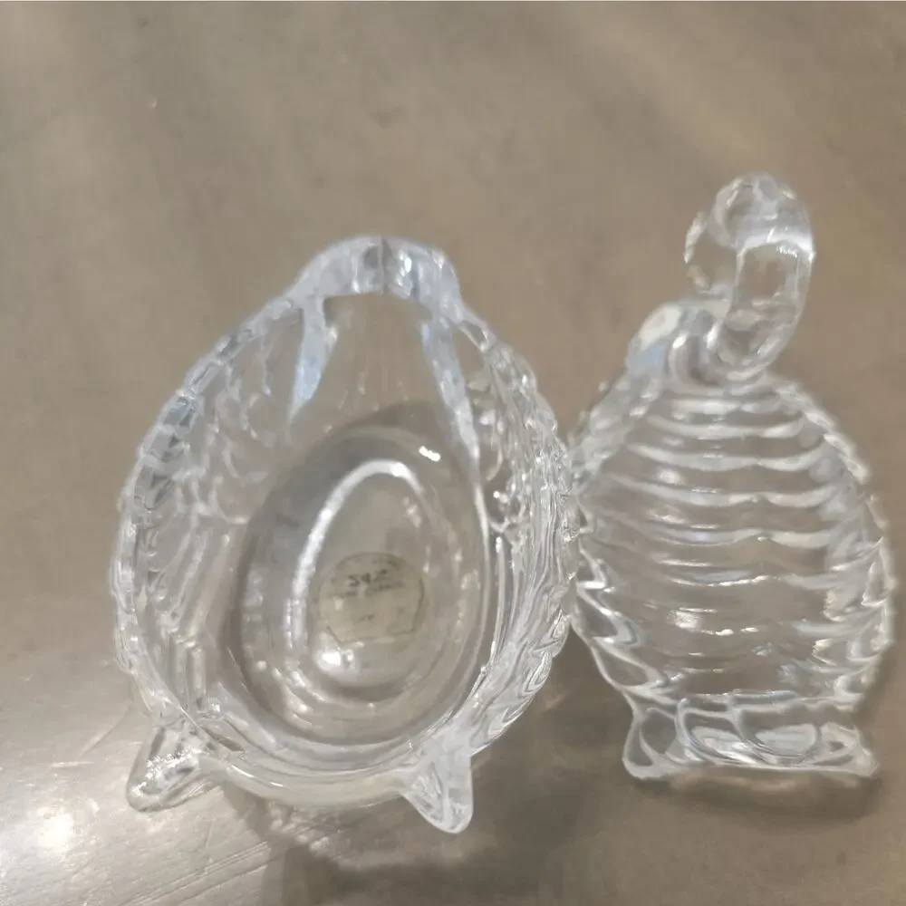 Vtg Swan Trinket/Jewelry Box 24% Lead Crystal Glass Very Detailed/Accent Dish